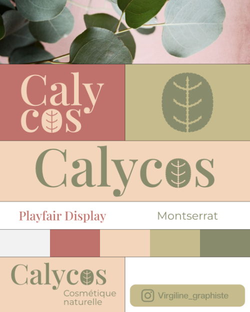 Brandboard-Calycos-01 Identité visuelle pour calycos, entreprise de cosmétiques naturelles et bios
