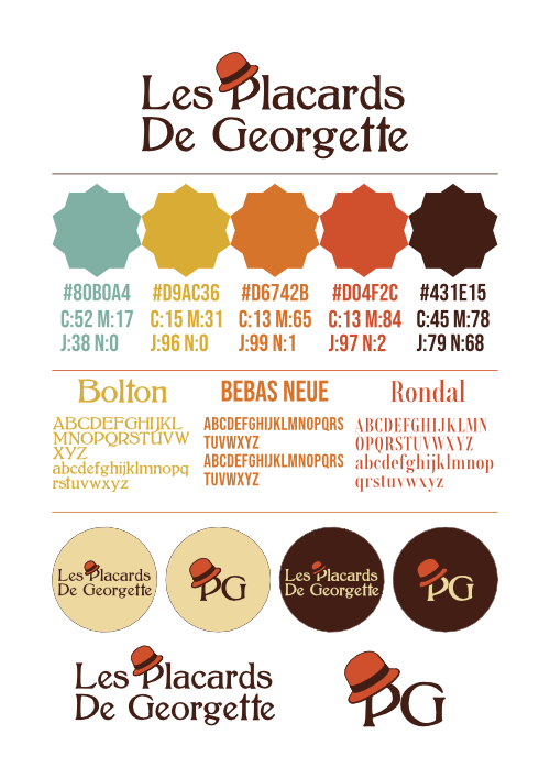 Brandboard-LPDG-02 Identité visuelle pour les placards de georgette, une friperie en ligne